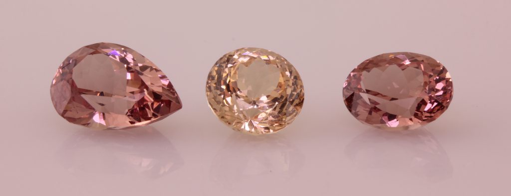 3 Lotus Garnet gemstones