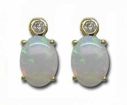 14KW Australian Opal/Diamond Earrings : E57DRSN2WI