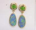 14KY Opal Doublet/Chrome Diopside Earrings : EDBT01-CD