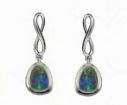 14KW Opal Doublet Wd Bezel Earrings : EOD0081AXWI
