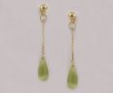 14KY Lemon Quartz Back Dangle Earrings : LBD001LTXK