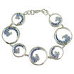 14KW Graduated Blue Sapphire Wave Bracelet 7.5" : BNT038GSXWI
