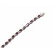 S/S 7x5 Pear Ruby Bracelet 7.5" : BSV063R4XSI