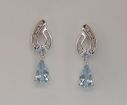 14KW Aquamarine/Diamond Earrings : E078Q2WI