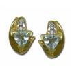 Aquamarine  14K Gold Earrings : E15DMSQ2C