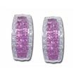 14KW Solid Pink Sapphire/Diamond Earrings : E20DAPSPWI