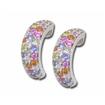 14KW Confetti Rainbow Sapphire Earrings : E20SCFTRSWI