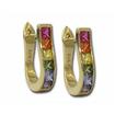 14KY Rainbow Sapphire Earrings : E25AZRBSI