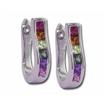 14KW Rainbow Sapphire Earrings : E25AZRBSWI