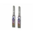 14KW Rainbow Sapphire Hoop Charm Earrings : E25DARBSWI
