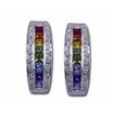 14KW Rainbow Sapphire/Diamond Earrings : E25DBRBSWI