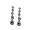14KW Graduated Blue Sapphire Earrings : E25GCGS1WI