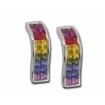 14KW Rainbow Sapphire Earrings : E2PHRBSWI