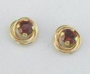 Sterling Silver Pink Tourmaline Earrings : E302DSH2S