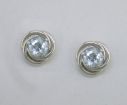 Aquamarine  Sterling Silver Earrings : E302DSQ2S