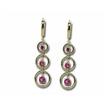 14KY 3,4,5mm Pink Tourmaline & Diamond Earrings : E345ALBH2C