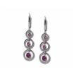14KW 3,4,5mm Pink Tourmaline & Diamond Earrings : E345ALBH2WI