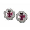 14KW Madagascar Ruby/Diamond Reflections Earrings : E34DAARMWI