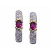 14KY #2 Ruby & Diamond Earrings : E34DDRKI