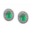 14KW Emerald/Diamond Earrings : E34DIAE1WI