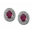 14KW Ruby/Diamond Earrings : E34DIAR2WI