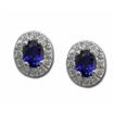 14KW Blue Sapphire/Diamond Earrings : E34DIAS1WI