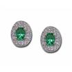 14KW Emerald/Diamond Earrings : E34DPED2WI