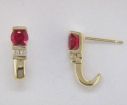 14KY Madagascar Ruby & Diamond Earrings : E34DTRMI