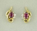 #2 Ruby 14K Gold Earrings : E35DCSR2C