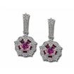 14KW Pink Tourmaline/Diamond Earrings : E36DBH2WI
