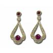 14KY Madagascar Ruby/Diamond Earrings : E4020DSRMI