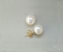 14KW Freshwater Pearl White 4mm Stud Earrings : E402ESP2W