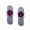 14KW Madagascar Ruby & Diamond Earrings : E40DARMWI