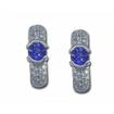 14KW Blue Sapphire/Diamond Earrings : E40DAS1WI