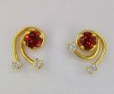 Sterling Silver Pink Tourmaline Earrings : E40ZOSH2S