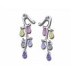 14KW Rainbow Sapphire Chandelier Earrings : E45CABRWI