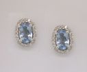 14KW Aquamarine/Diamond Earrings : E46DSUQ2WI