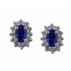 14KW #2 Blue Sapphire/Diamond Earrings : E48DASKWI