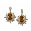 14K 2-tone Fire Ct/Diamond Reflections Earrings : E50DADFCAI