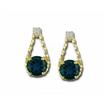 Glacier Blue Topaz Sterling Silver Earrings : E50ZPSGBS