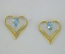 Sterling Silver Glacier Blue Topaz Earrings : E532HSGBS
