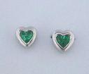 Sterling Silver5mm Heart Bezel Mt St Helens Earrings  (Includes Box) : E552GBSM4S