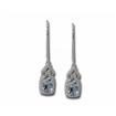 14KW Cushion Aquamarine/Diamond Earrings : E46DMAQKWI