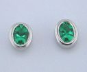 Sterling Silver Oval Bezel Mt St Helens Earrings  (Includes Box) : E572GBSM4S