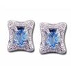 14KW Blue Topaz/Diamond Reflections Earrings : E57DVGB2WI