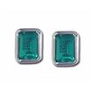 Sterling Silver Emerald Cut Mt St Helens Earrings  (Includes Box) : E682GBSM4S
