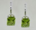 Sterling Silver Peridot Lvr Bak Earrings : E68XLBT2S