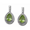 14KW Peridot & Diamond Earrings : E75DABT2WI