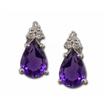 14KW Amethyst/Diamond Earrings : E75DFA2WI