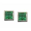 Sterling Silver 7mm Square Mt St Helens Earrings  (Includes Box) : E782BGBSM4S